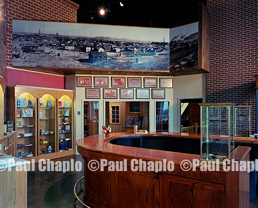 Museum Display Interior Photography Dallas Museums Photographer: Paul Chaplo. This image was shot for an architectural firm and used for marketing. This museum interior was lit with tungsten lighting. PHOTO: ©2015 Paul Chaplo, Dallas Museum Photographer.